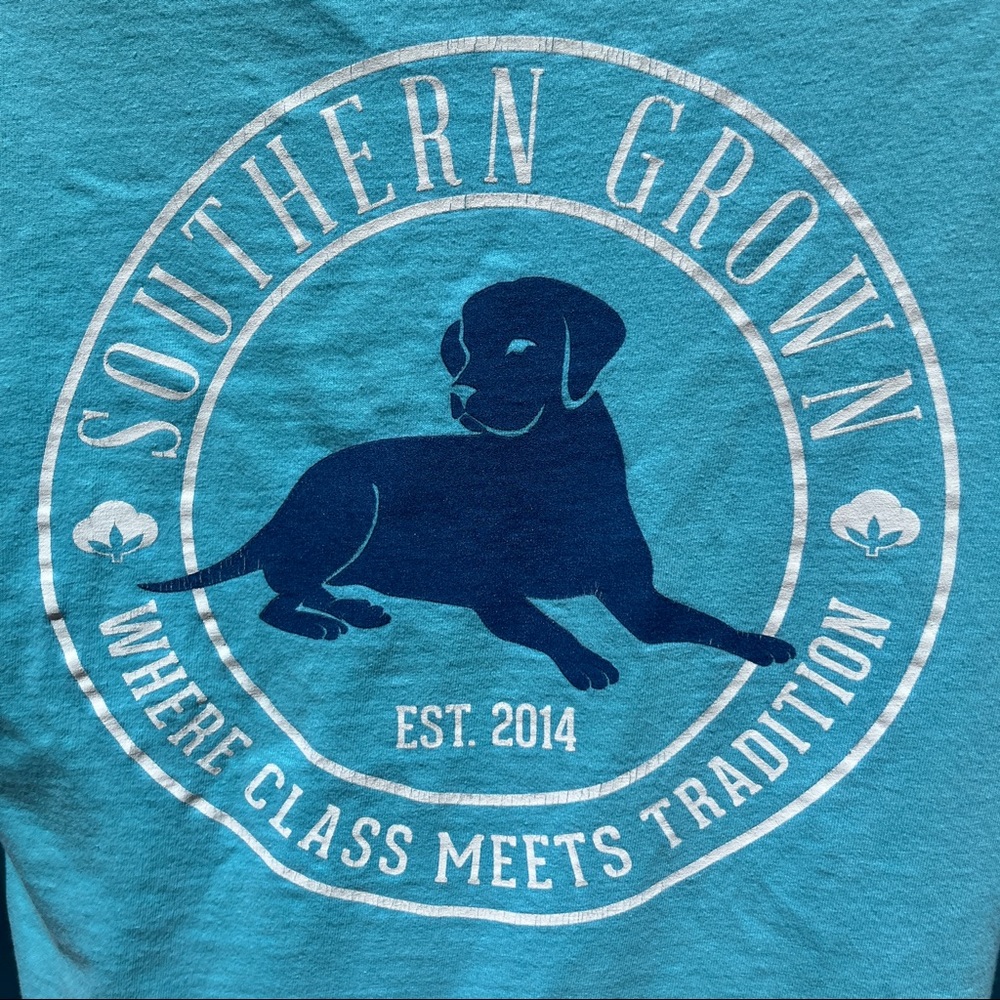 Comfort Colors Southern Grown Where Class Meets Tradition LS T-shirt w/ Dog Sz S